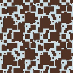 Abstract Brown Geometric Seamless Pattern Small Design on pastel blue Backgrounds