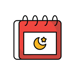 Eid Calendar icon vector stock illustration
