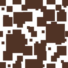 Abstract Brown Geometric Seamless Pattern Big Design on White Backgrounds