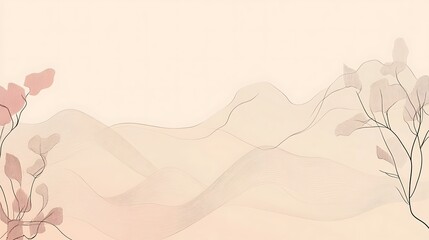 Misty mountain landscape, serene autumn