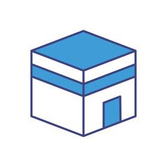 Holy Kaaba icon vector stock illustration