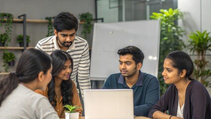 Indian College Students Presenting Startup Idea