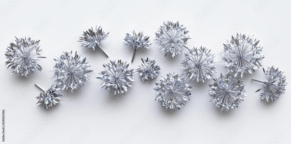 Poster leucophyta trees visualized from the top, presented as a 3d illustration, ideal for use in digital c