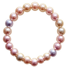 Obraz premium Elegant Watercolor Pearl Bracelet with Gold Accents