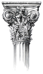 Fototapeta premium PNG Renaissance pillar art architectural architecture.