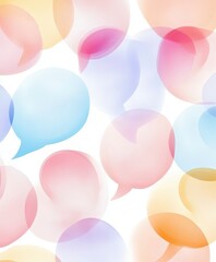 Abstract Colorful Speech Bubbles Background for Creative Designs