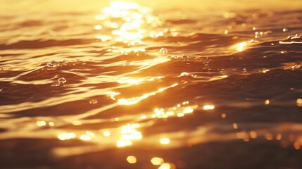 Vibrant Sunset Reflections on Calm Water Surface