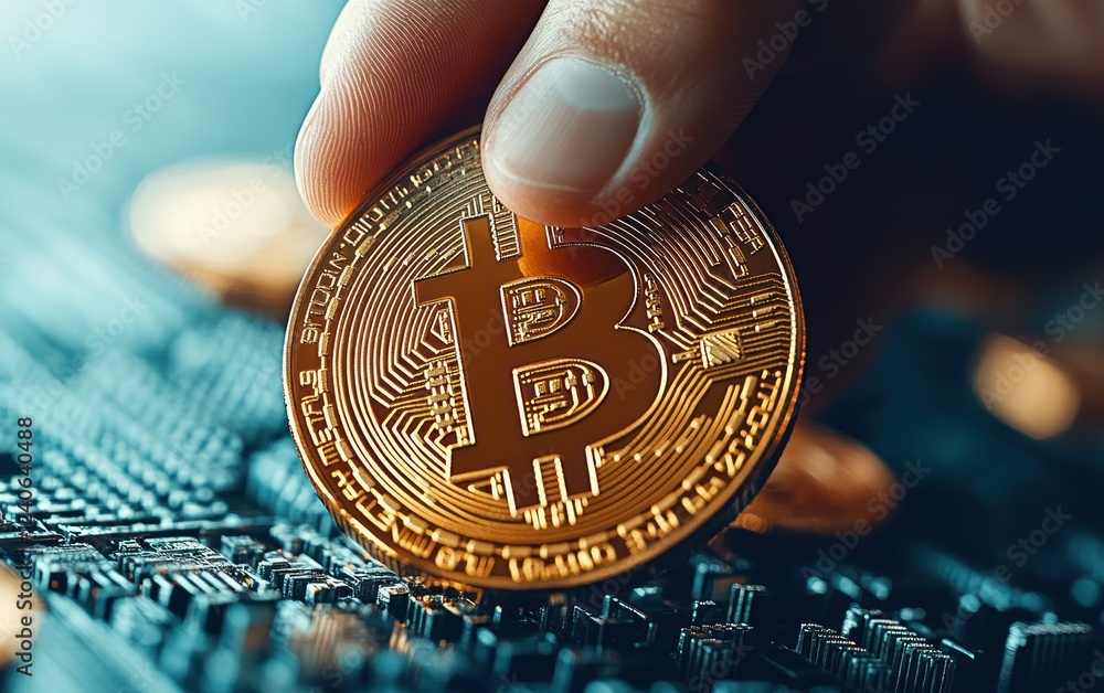 Poster cryptocurrency investment insights digital market financial analysis virtual environment close-up vi
