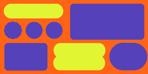 Fototapeta premium Grid Bento ui layout. UI y2k geometric grid. Bento template simple geometric mosaic. Vector illustration