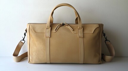 Travel bag display on a neutral background showcasing durability and simplicity in design for various uses