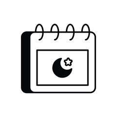 Eid Calendar icon vector stock illustration