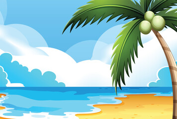 Mountain lake landscape vector illustration. Cartoon flat panorama of spring summer beautiful nature, green grasslands meadow with flowers, forest, scenic blue lake and mountains on horizon background