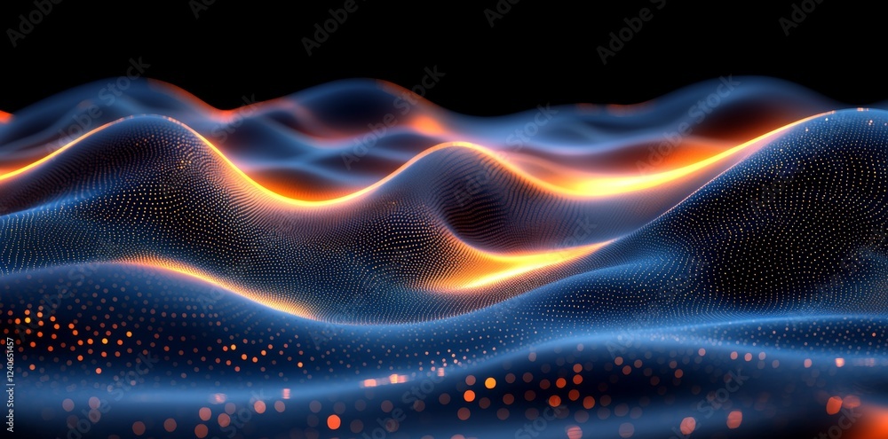 Poster wavy luxury pattern with a wave line japanese style background, featuring an organic dynamic pattern
