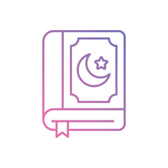 Holy Quran icon vector stock illustration