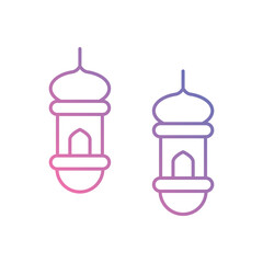 Islamic Lanterns icon vector stock illustration