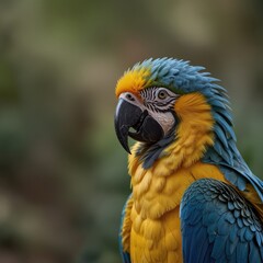 Obraz premium Yellow and blue macaw.