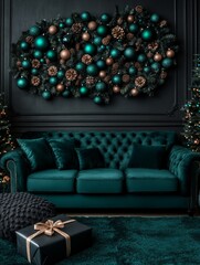 christmas decoration on the table