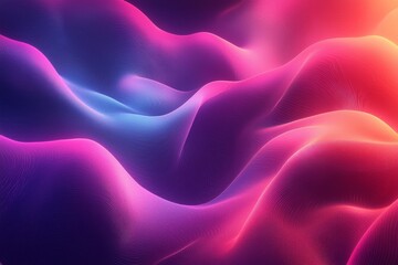 Fototapeta premium Abstract neon geometric lines design element with a colorful horizontal striped background. 3D illustration created by AI