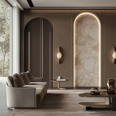 Luxury Interior Design with Elegant Lighting and Modern Decor