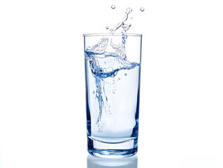 Celebrating World Water Day With a Refreshing Glass of Water Splashing in a Clear Glass Capturing the Importance of Water Conservation and Its Role in Our Lives