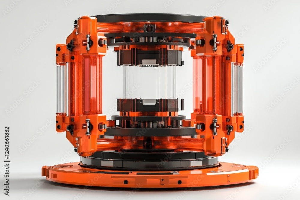 Poster innovative machinery component designed for precision engineering and manufacturing processes with a