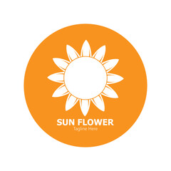 sunflower vector logo design concept template