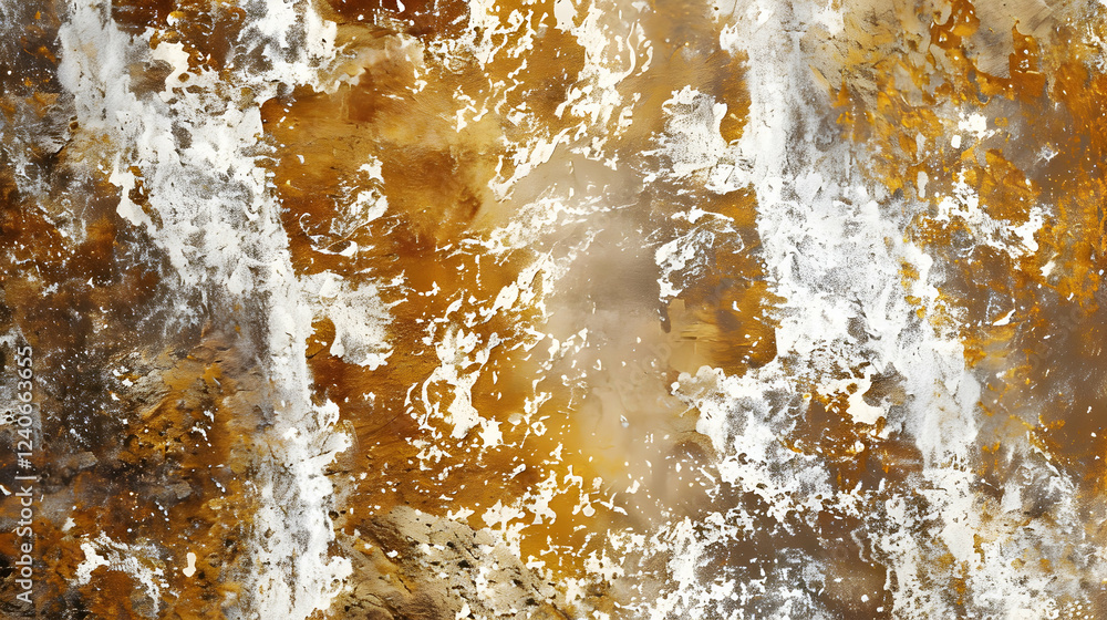 Aufkleber abstract texture of flowing water with earthy tones and splashes, creating a natural backdrop