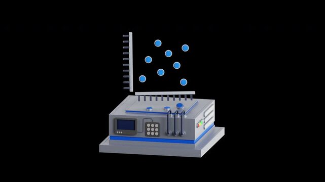 3D Scatter Plot with Floating Data Nodes Animation