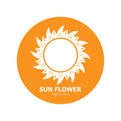 sunflower vector logo design concept template