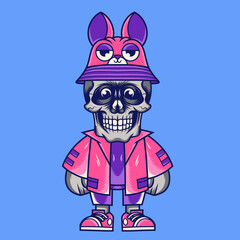 Mascot character design cartoon sphynx cat hat