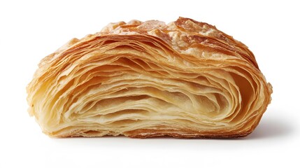 Golden Puff Pastry Croissant Cross Section
