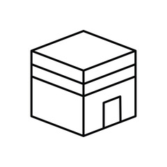 Holy Kaaba icon vector stock illustration