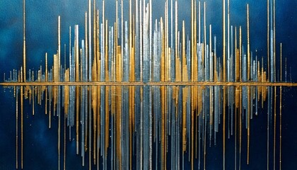 abstract blue background with silver and golden lines backgrounds wallpaper shine backdrop