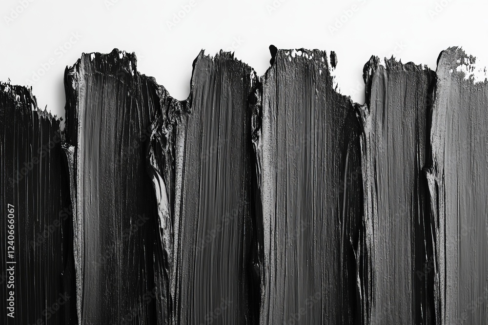 Aufkleber artistic texture created by black and gray paint strokes on a white canvas highlighting the contrast