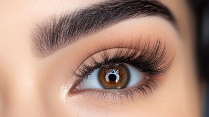 Obraz premium A professional makeup artist demonstrating how to apply falsies with precision