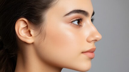 Fototapeta premium A professional makeup artist demonstrating techniques for camouflaging blemishes