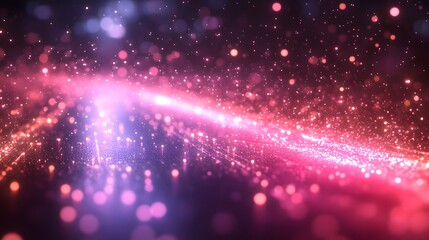 Obraz premium Captivating Pink-Purple Tilt-Shift Warp Visuals with Striking Hyperspace Effects