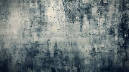 Obraz premium Abstract textured wall with a blend of gray and blue hues, creating a moody atmosphere