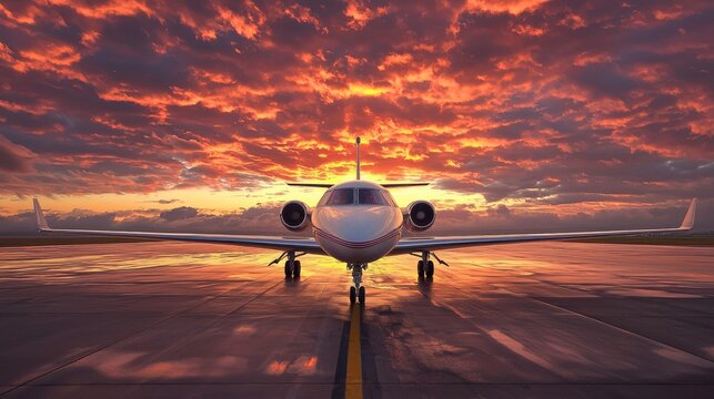 A majestic jetliner elegantly poised on the airport runway.