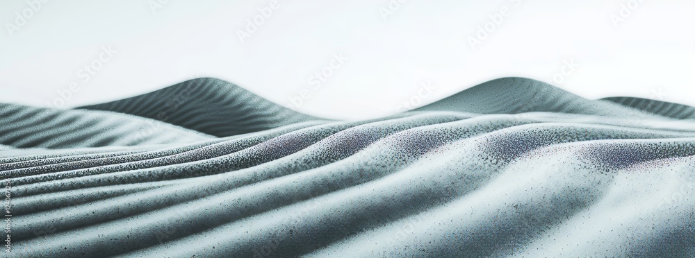 Poster an abstract depiction of grey wave swirl with a frequency sound wave and blended twisted curve lines