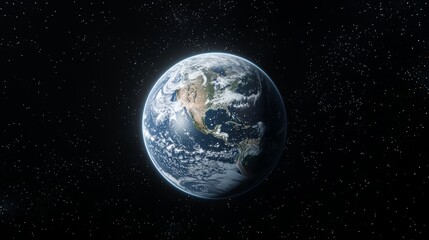 Fototapeta premium A partially lit planet captured in 3D with a stunning sunrise glow