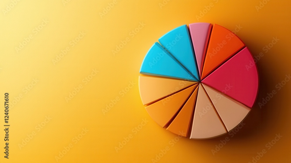 Aufkleber a vibrant pie chart the distribution of skincare routines by age group for men