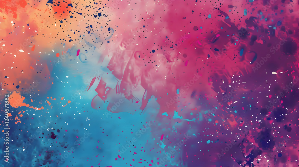 Poster vibrant abstract splash of colors blending seamlessly in a dynamic artistic composition