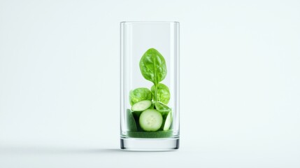 Green Smoothie Ingredients in Glass