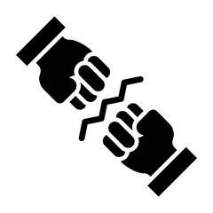 Fighting Glyph Icon Design