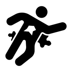 Dead body Glyph Icon Design