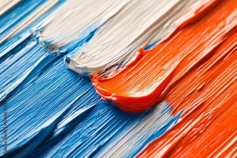 Poster colorful paint strokes create a vibrant texture showcasing artistic expression in a studio setting