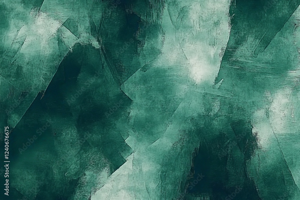 Poster turquoise abstract texture showcasing layered strokes and gradients in a contemporary art style