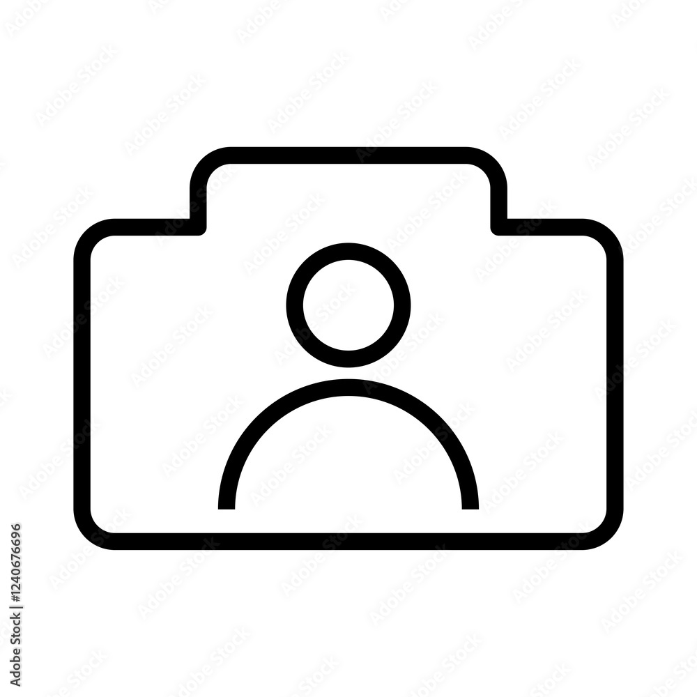 Poster camera account vector icon