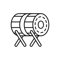 Dhol  icon vector stock illustration